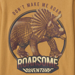 Camiseta de manga larga con estampado de dinosaurio para niño 