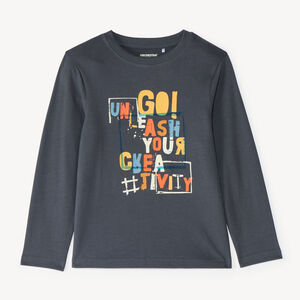 Camiseta de manga larga para niño con estampado divertido 