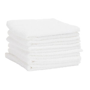 Lot de 6 débarbouillettes éponge 25 x 25 cm  Main Lot de 6 débarbouillettes éponge 25 x 25 cm