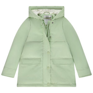 Parka goma lisa impermeable y acolchada para niña 