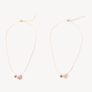 Lot de 2 colliers fille pendentif papillon avec boîte 