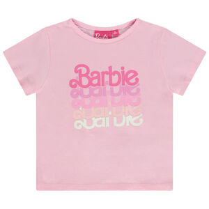 Camiseta manga corta estampado fantasía Barbie niña 