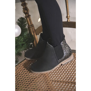 Bottes basses bi-matières à effet brillant pour enfant fille Main Bottes basses bi-matières à effet brillant pour enfant fille