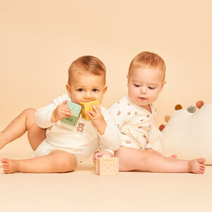 Pack de 2 bodies con estampado de osito para bebé 