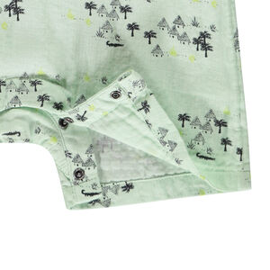 Pelele corto estampado savana para bebé niño 