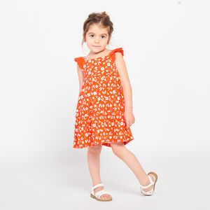 Vestido de punto cloqué con estampado de flores para bebé niña 