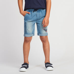 Bermudas efecto denim Superman Warner para niño 