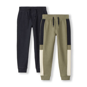 Lot de 2 joggings en molleton slub pour garçon 