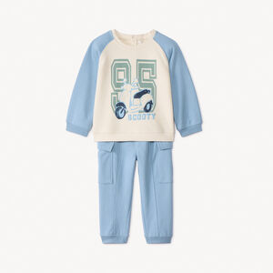 Conjunto sudadera y pantalón jogging estilo cargo para bebé niño 