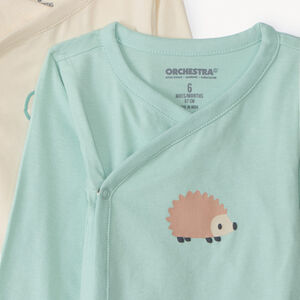 Lote de 5 bodies de manga larga para bebé niño con aperturas diferentes según la edad 