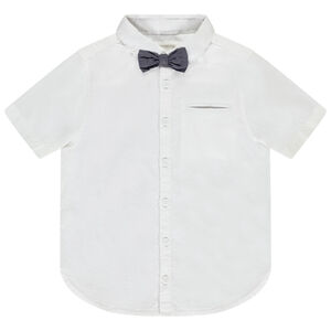 Camisa de manga corta con pajarita para niño 