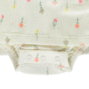 Vestido body de jersey arrugado estampado para bebé niña 