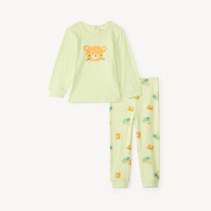 Conjunto de pijama largo de 2 piezas con estampado de animales para bebé niño 