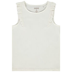 Débardeur à volants en broderie anglaise pour fille 