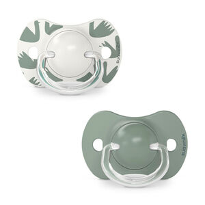 Lot de 2 sucettes silicone SX Pro 6-18M Walk in the park vert 