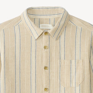 Camisa de niño de manga larga con rayas verticales 