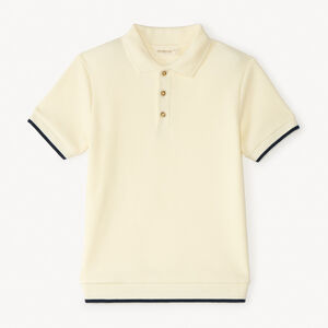 Polo de manga corta bicolor para niño. 