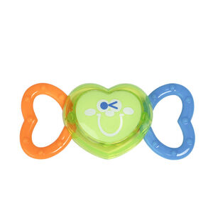 Sonajero ergonómico en forma de corazón tricolor 