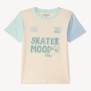 Camiseta de manga corta bordada en 3D para niño 