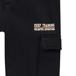 Jogging de felpa con bolsillos tipo cargo para niño 