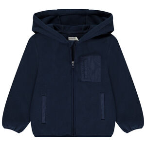 Chaqueta polar lisa con capucha para niño 