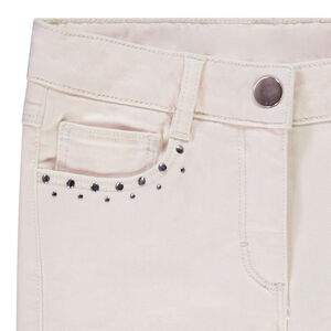 Jeans slim con remaches decorativos para niña 