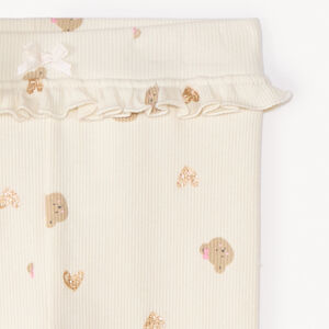 Caleçon de canalé con estampado de brillos niña bebé. 