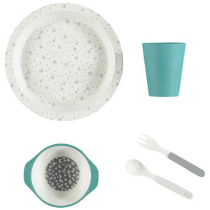 Conjunto para comer Natural Cocoon de bamboo - 5pcs Main Conjunto para comer Natural Cocoon de bamboo - 5pcs