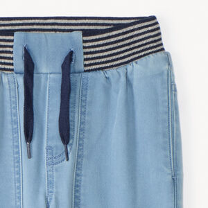 Vaqueros rectos con cintura elástica y rayas para niño 