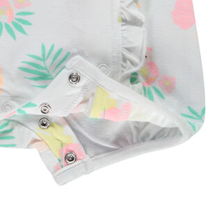 Combishort estampado tropical para bebé niña 