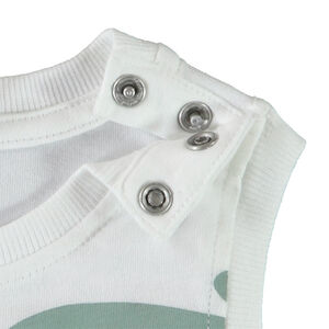 Conjunto camiseta sin mangas con estampado de animales + bermuda para bebé niño 