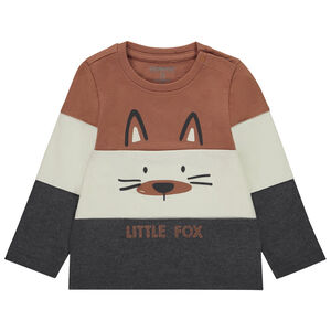 Camiseta de manga larga efecto color block para bebé niño 