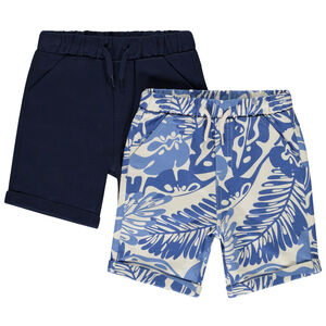 Lote de 2 bermudas de felpa con diseño para bebé niño 