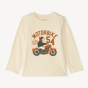 Playera de manga larga para bebé niño con estampado divertido 