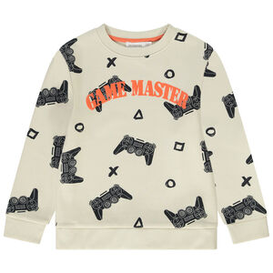 Sudadera estampada manetas de juego para niño 