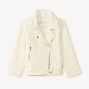 Chaqueta de felpa forrada de terciopelo para niña. 