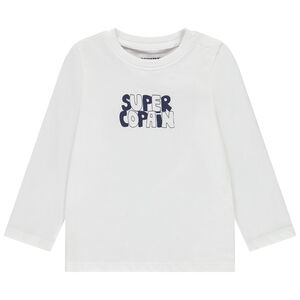 Camiseta de manga larga con estampado "Super Copain" para bebé niño 