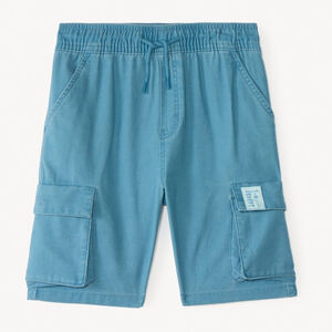 Bermudas estilo cargo lisos para niño 