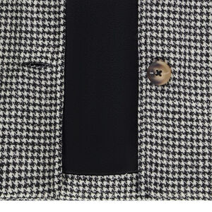 Abrigo de lana con estampado de pata de gallo para niña 