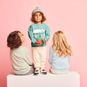 Sudadera de felpa oversize estampada para bebé niño 