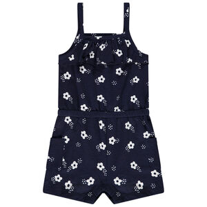 Combishort de punto arrugado con estampado floral para bebé niña 