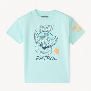 Camiseta de manga corta con estampado de Chase de la Patrulla Canina para niño. 