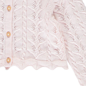 Chaqueta corta de punto calado para bebé niña  Main Chaqueta corta de punto calado para bebé niña