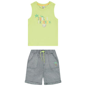 Conjunto de 2 piezas con estampado de jungla para bebé niño 