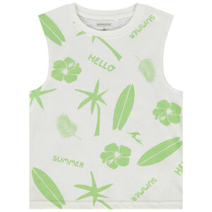 Camiseta sin mangas estampado fantasía surf para niño 