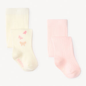 Lot de 2 paires de collants épais fantaisie pour bébé fille  Main Lot de 2 paires de collants épais fantaisie pour bébé fille