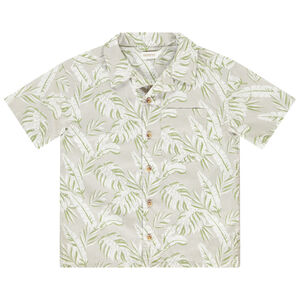 Camisa de manga corta estampada con hojas para niño 