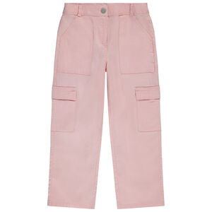 Pantalón recto cargo con bolsillos para niña 