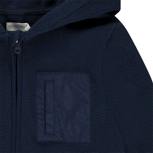 Chaqueta polar lisa con capucha para niño 