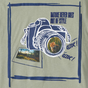 Camiseta de manga corta con fotoprint de zorro para niño 